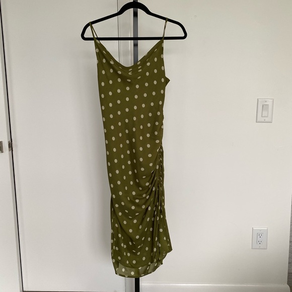 chriselle lim Dresses & Skirts - Chriselle Lim - green polka dot slip dress